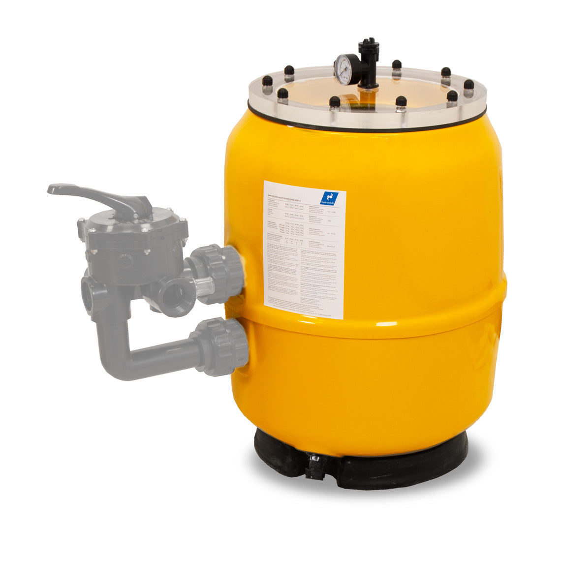 Trend Pool GFK Hochschicht Filterkessel HSF-4 | Gelb RAL1023 | Ø 650 mm | ohne Ventil (1 1/2")