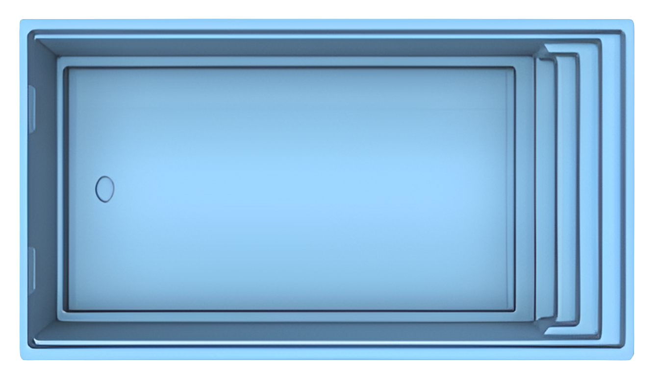 GFK Becken Platinum 900 | Beckenaußenmaße: 900cm x 380cm x 153cm