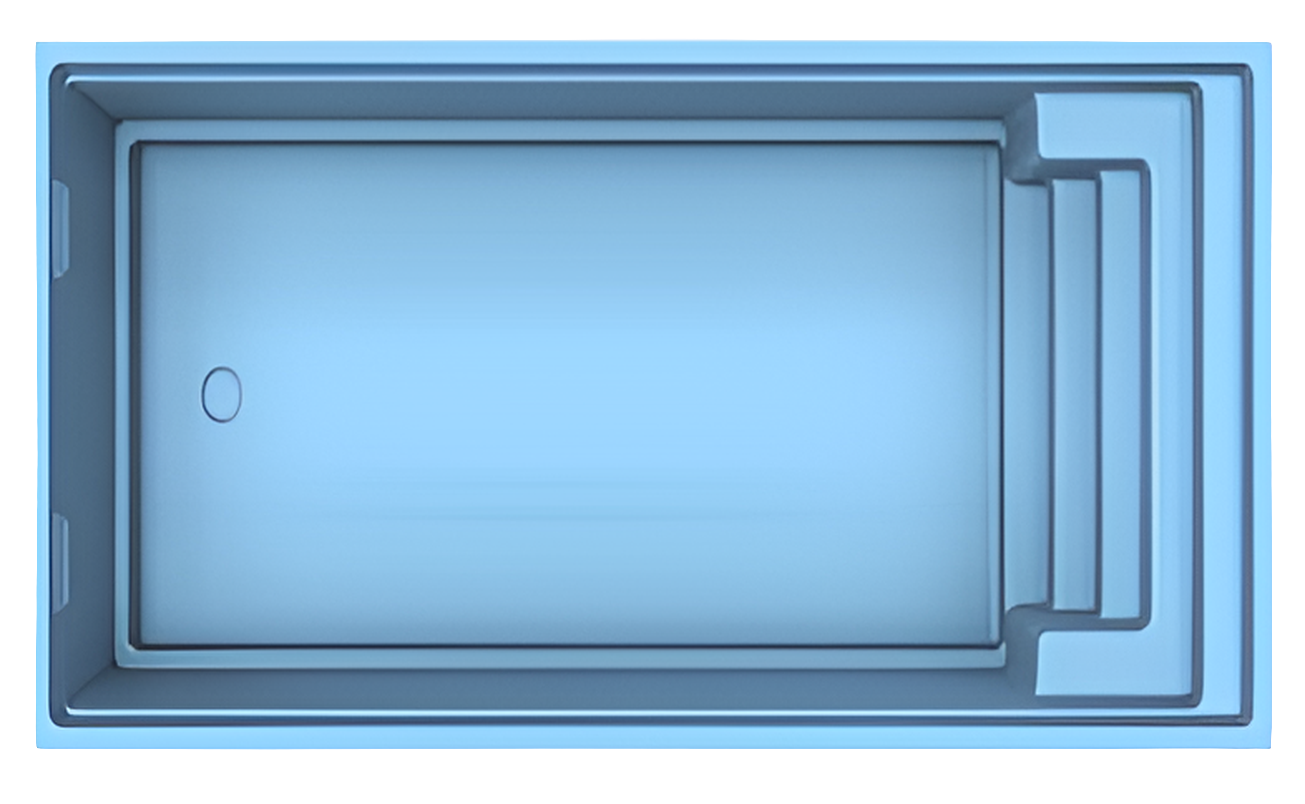 GFK Becken Platinum 800 | Beckenaußenmaße: 800cm x 380cm x 153cm