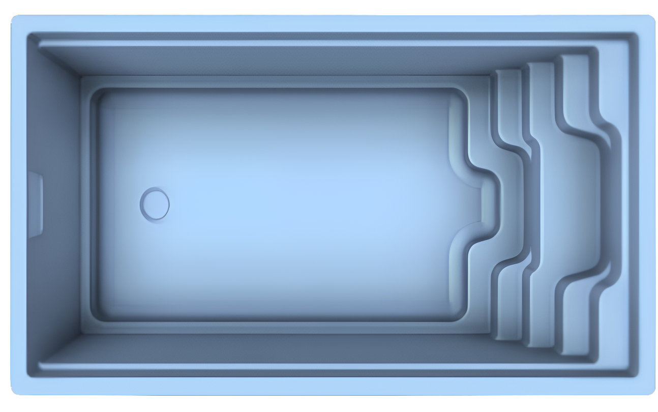 GFK Becken Coral 550 | Beckenaußenmaße: 550cm x 300cm x 153 cm