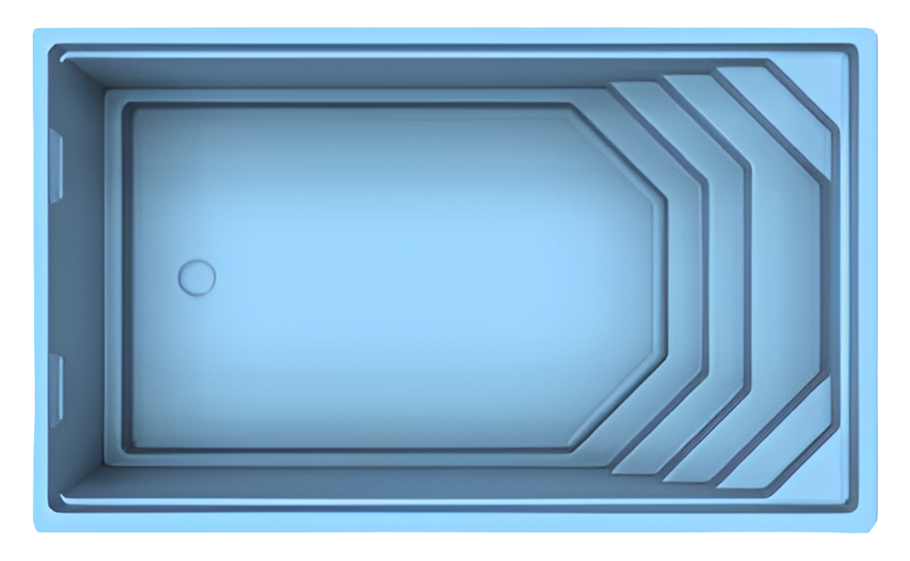 GFK Becken Shell 720 | Beckenaußenmaße: 720cm x 350cm x 153cm