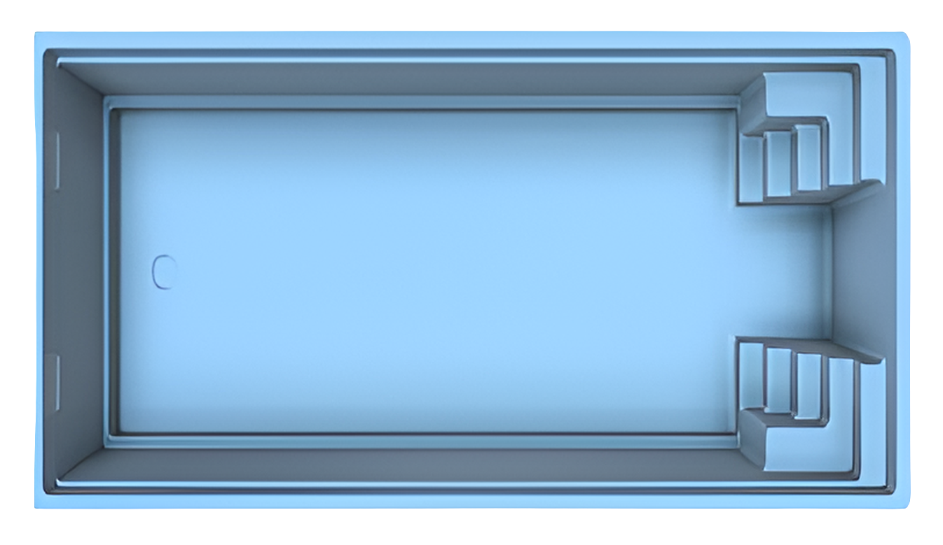 GFK Becken Platinum 1000 | Beckenaußenmaße: 1000cm x 380cm x 153cm