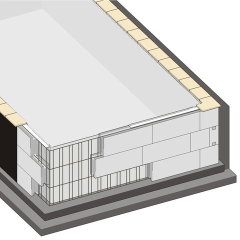 TrendStone Basis Set | Rechteckpool 700 x 350 x 150 cm | Hellgrau | Treppe Variofit 58 links