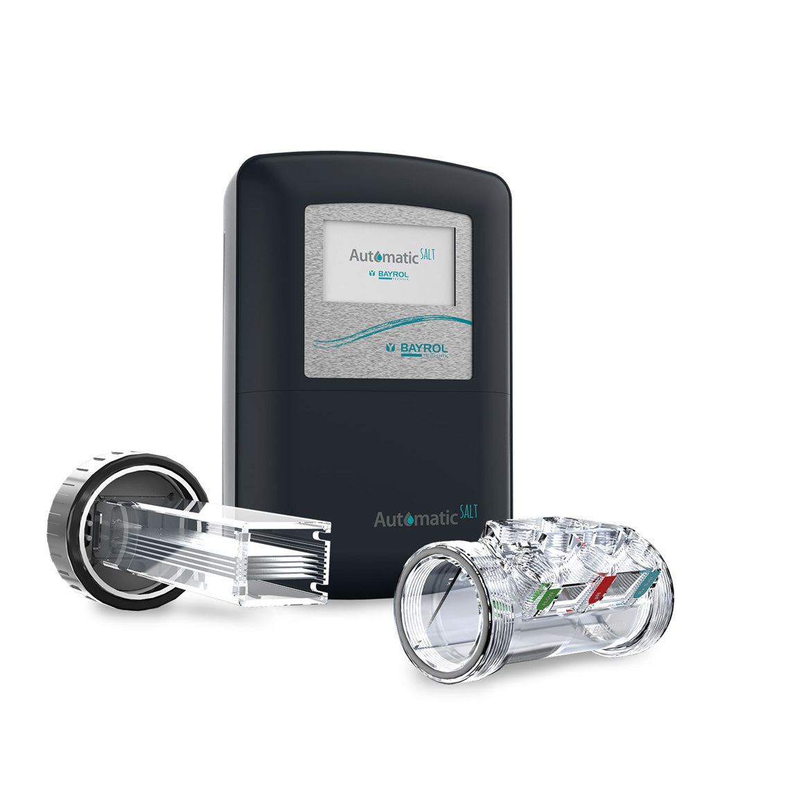 Bayrol Salt Technikpaket | BAYROL Automatic Salt 5 ph/Redox| Filter Lagos Ø 500 mm | Speck BADU Prime 11 | 230 V | verrohrt und verkabelt
