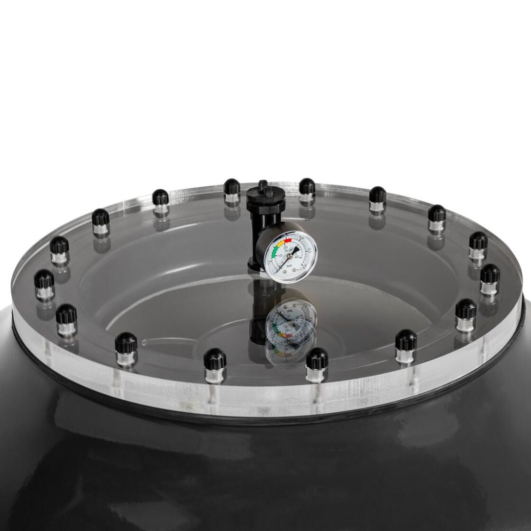 Transparenter Schauglasdeckel für Trend Pool GFK Filterkessel HSF-4 Plus u. HSF-6 Plus | 1/2" Gewinde | inkl. Entlüftungsventil 1/2"