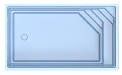 GFK Becken Türkiz 600| Beckenaußenmaße: 600cm x 350cm x 153cm