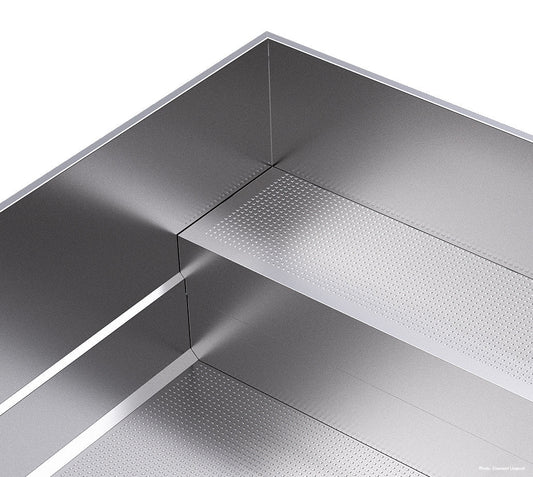 Versteifte Sitzbank für Rolloeinbau (Abnehmbare genoppt Sitzfl äche und abnehmbare Abschirmplatte)