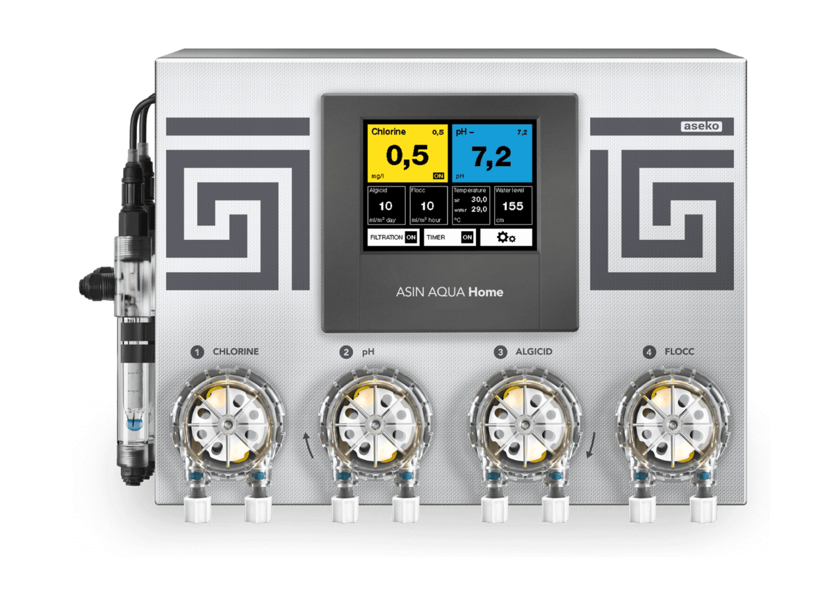Midas Chlor Technikpaket | MIDA.Sin Pro ph/Redox | MIDA.APOLLO GFK Filterbehälter 560mm | InverHero frequenzgesteuerte Filterpumpe | 230 V | inkl. WiFi-Modul | verrohrt und verkabelt