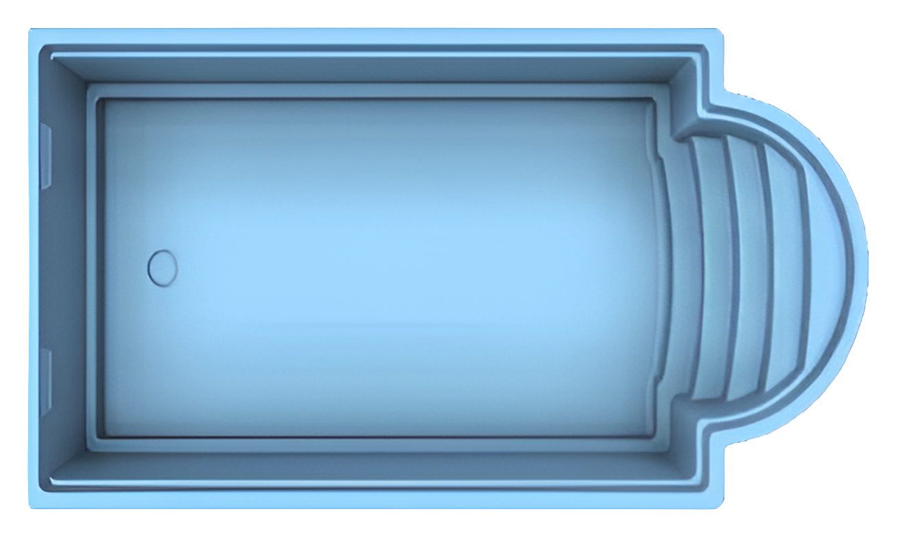 GFK Becken Neptun 850 | Beckenaußenmaße: 850cm x 380cm x 153cm