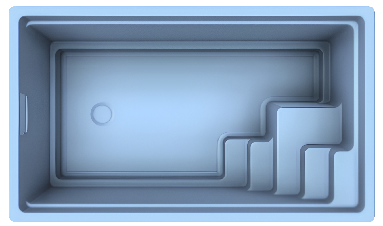 GFK Becken Saphir 450 | Beckenaußenmaße: 450cm x 270cm x 153cm