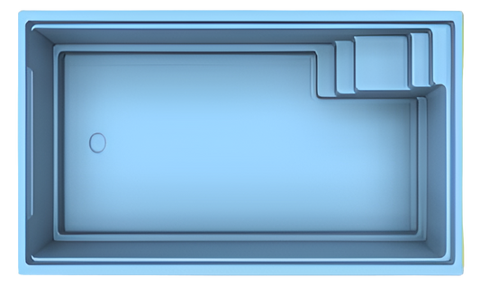 GFK Becken Rubin 670 | Beckenaußenmaße: 670cm x 350cm x 151,5cm