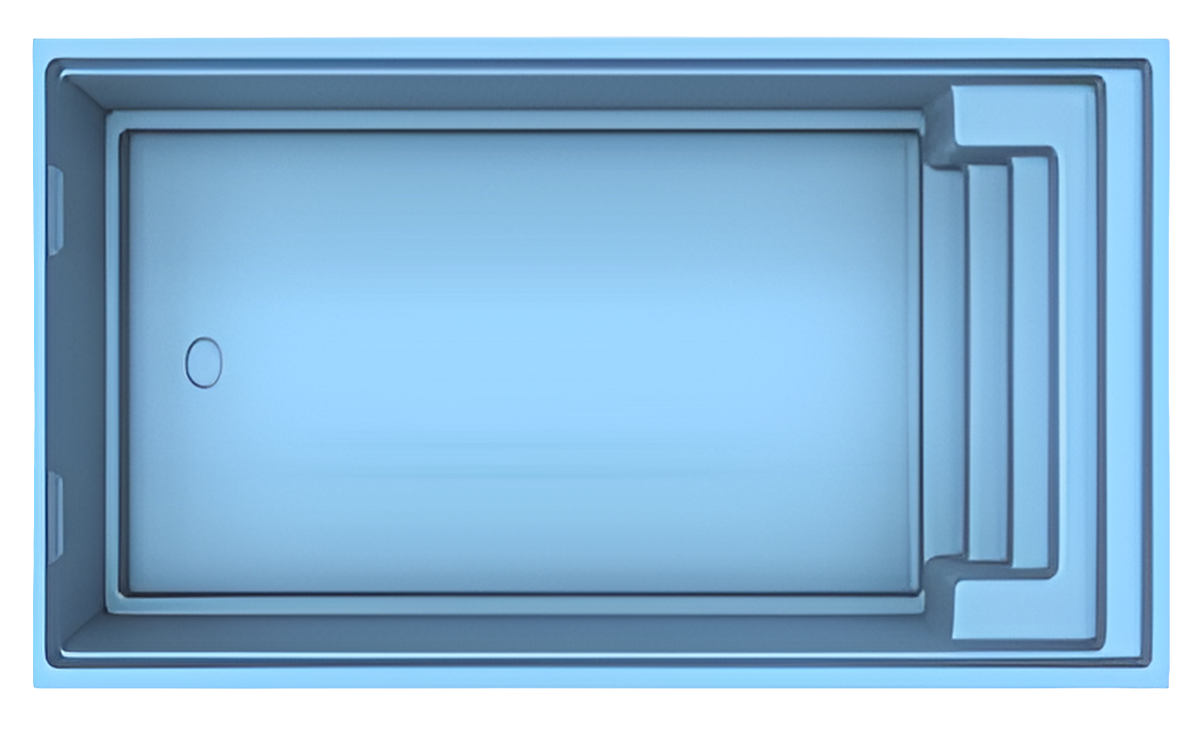 GFK Becken Platinum 800 | Beckenaußenmaße: 800cm x 380cm x 153cm