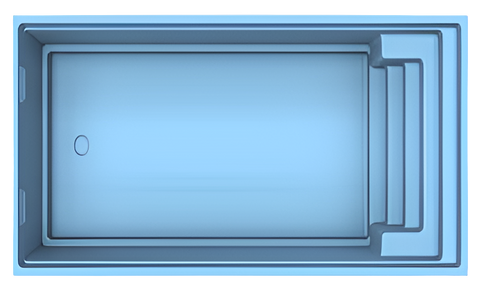 GFK Becken Platinum 800 | Beckenaußenmaße: 800cm x 380cm x 153cm
