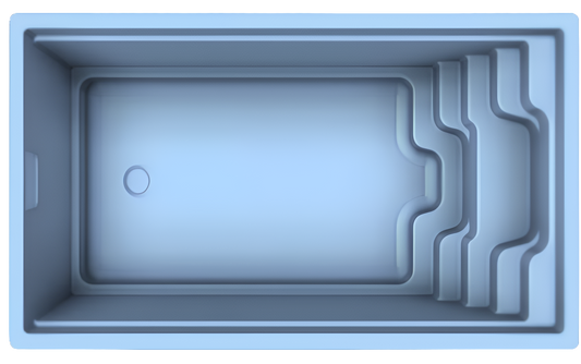 GFK Becken Coral 700 | Beckenaußenmaße: 700cm x 300cm x 149cm