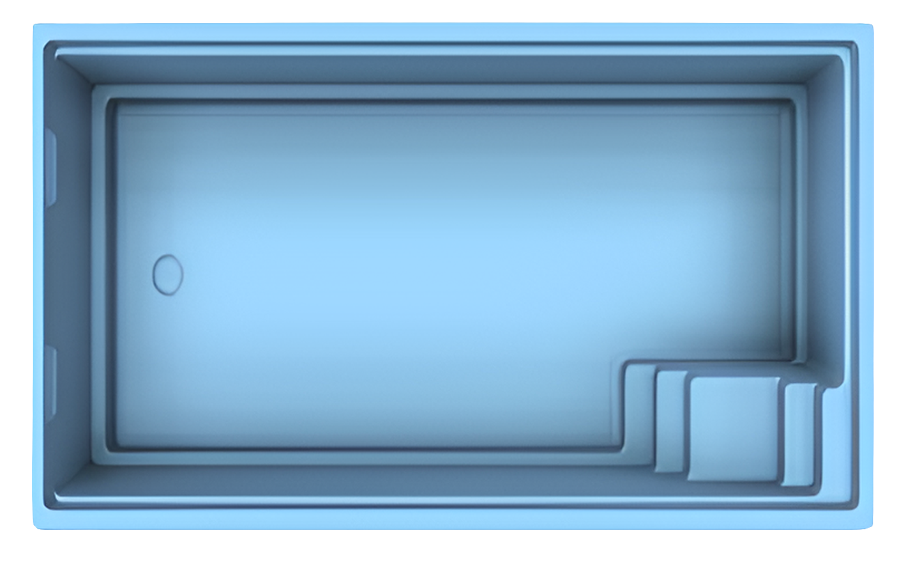 GFK Becken Diamant 750 | Beckenaußenmaße: 750cm x 350cm x 153cm