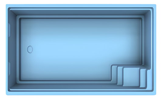 GFK Becken Diamant 750 | Beckenaußenmaße: 750cm x 350cm x 153cm